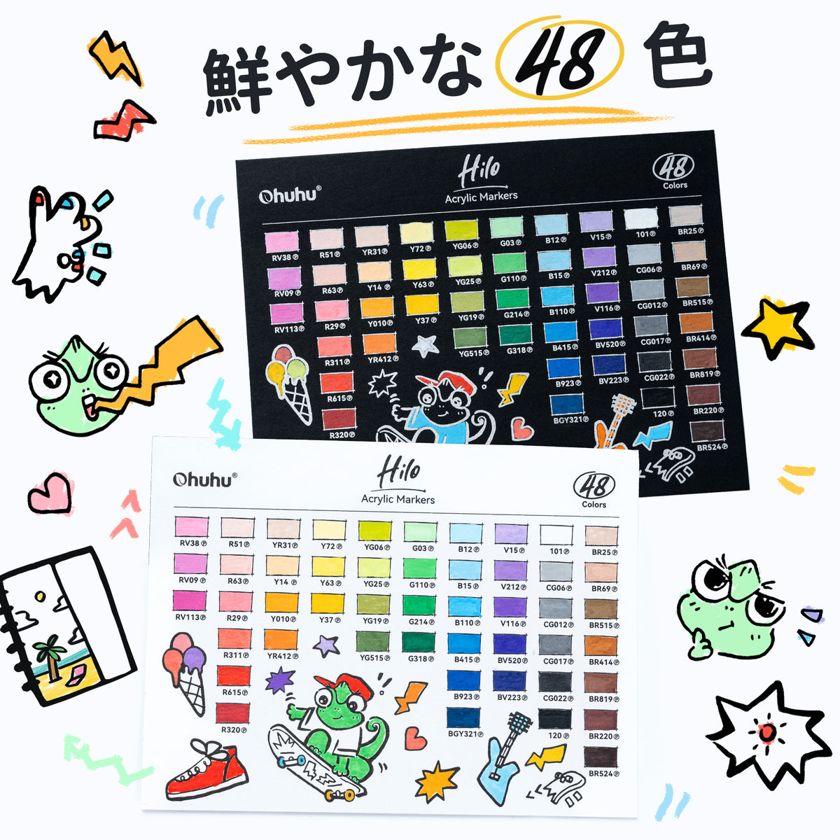 Ohuhu Hiloシリーズ直液式アクリルマーカー