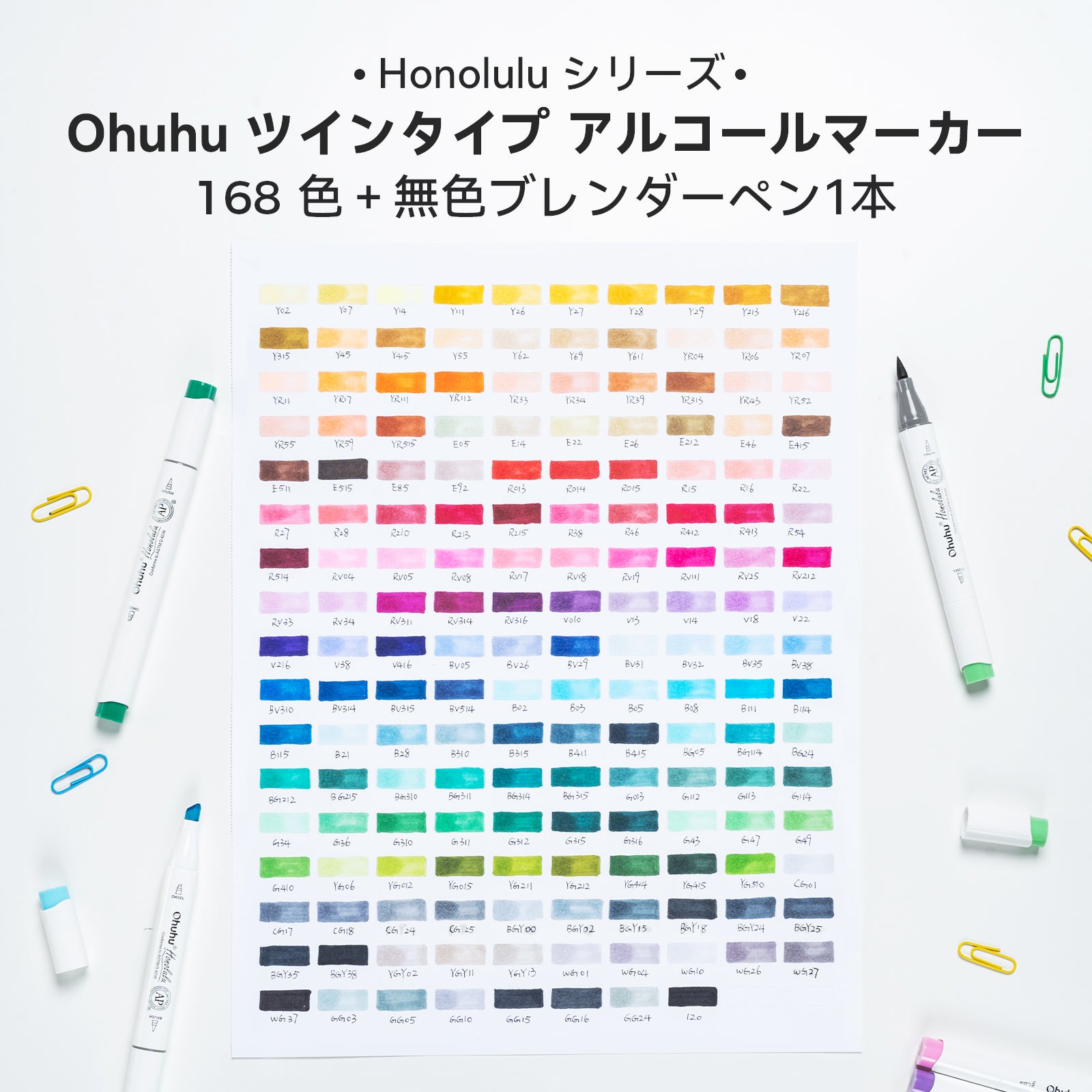 Ohuhu Honolulu イラストマーカー 168色