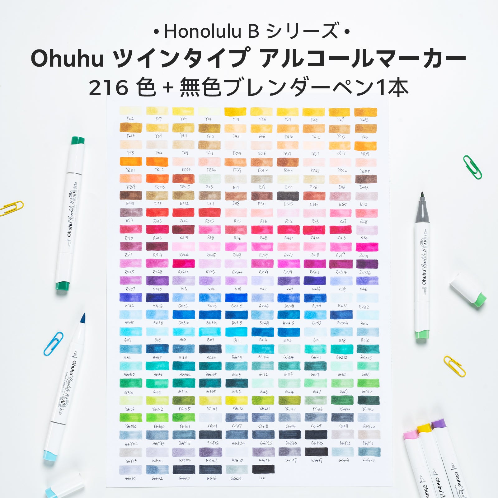 Ohuhu Honolulu イラストマーカー 216色