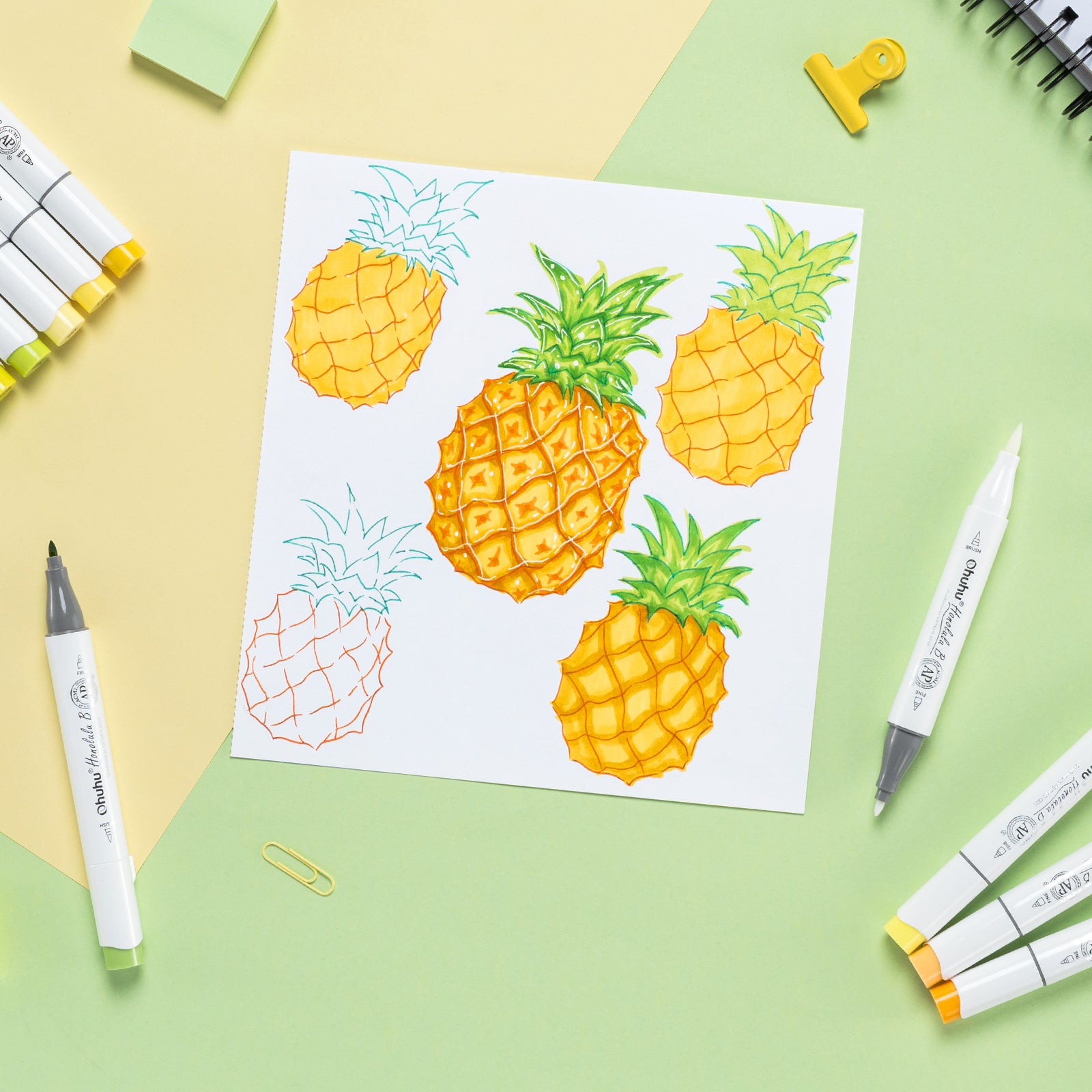 Ohuhu Honolulu イラストマーカー 48色 基本色