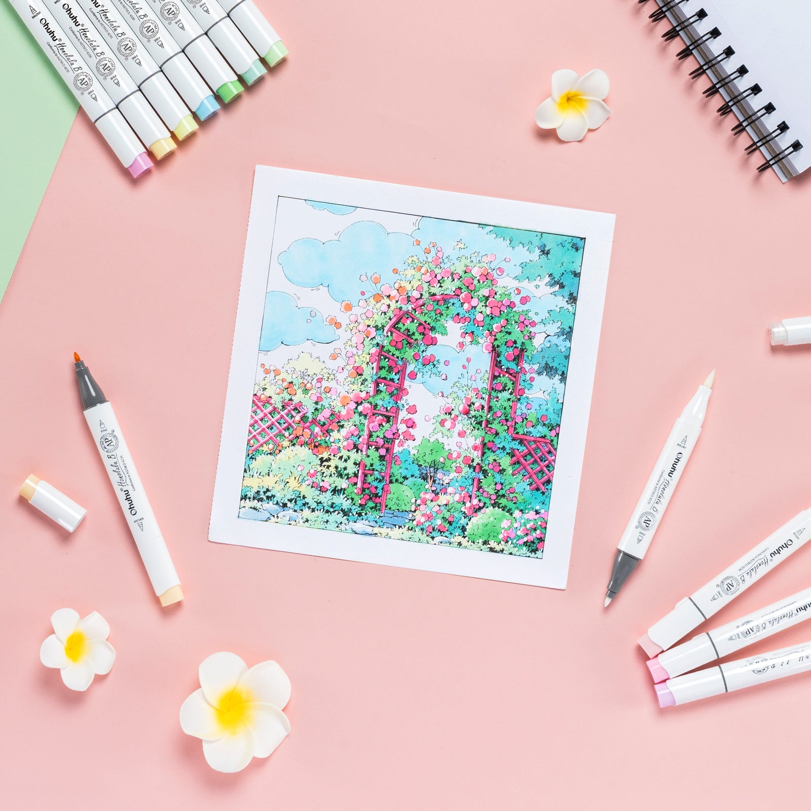 Ohuhu Honolulu イラストマーカー 48パステルカーラー Sweetness系