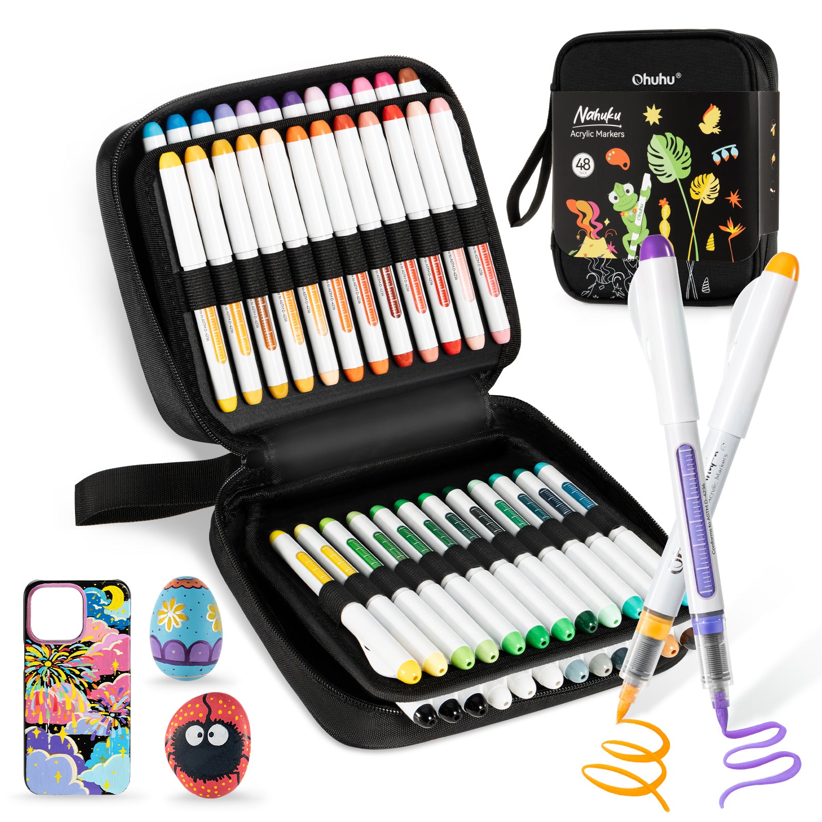 Ohuhu Nahuku 直液式アクリルマーカー 44色48本セット – Ohuhu Japan