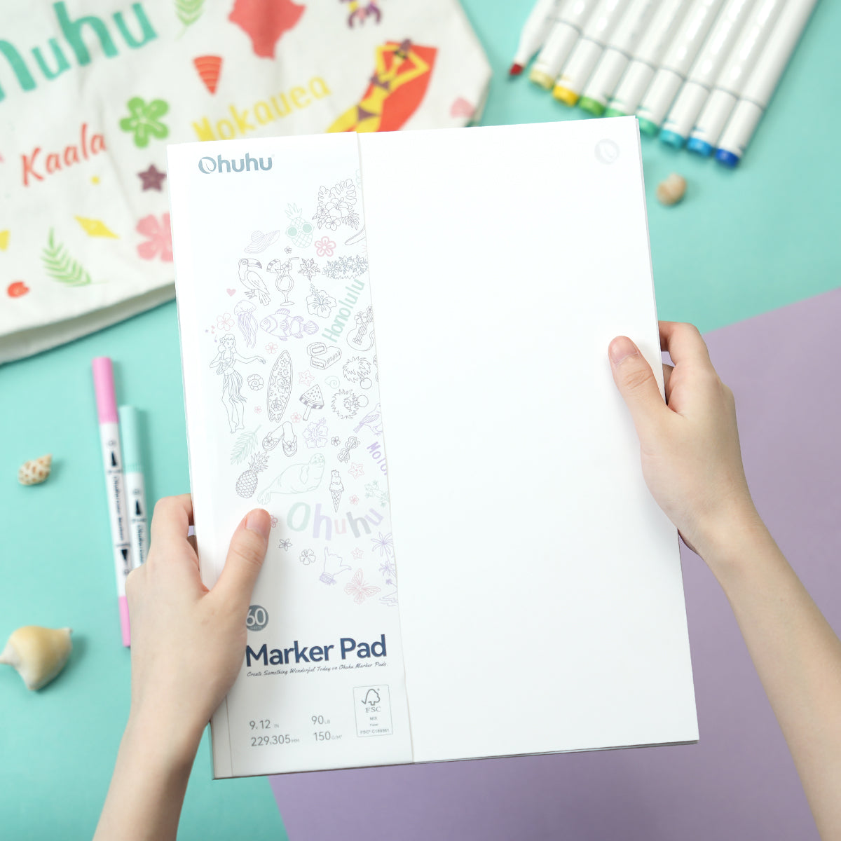 Ohuhu 両面使えるスケッチブック 天のり製本