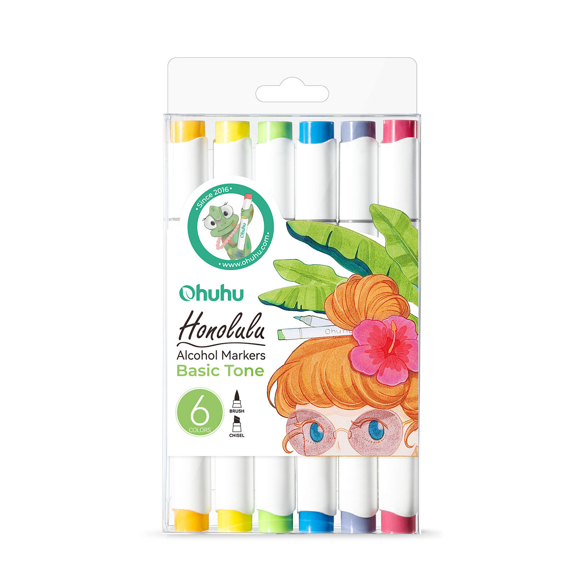 Ohuhu Honolulu イラストマーカー6色セット