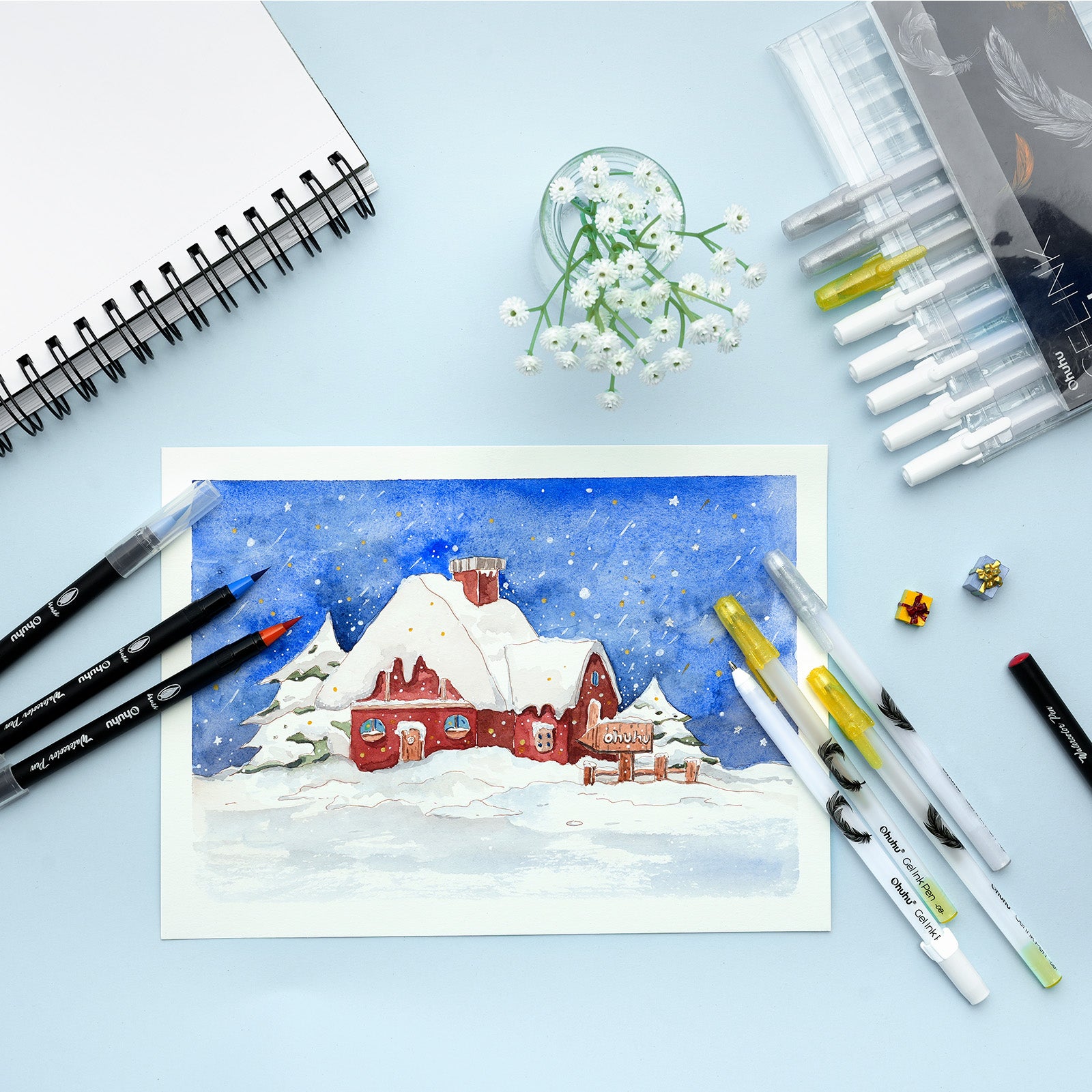 Ohuhu ゲルインクボールペン 12色