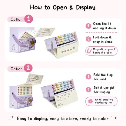 Ohuhu × Coco Wyo コラボ限定 イラストマーカー48色＋塗り絵ブック1冊セット