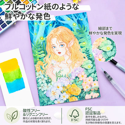 Ohuhu Wailuaシリーズ コットン水彩紙（中目）