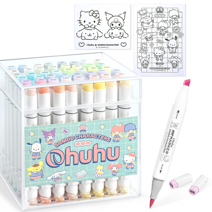 【 サンリオキャラクターズ×Ohuhu 】　　イラストマーカー 48色