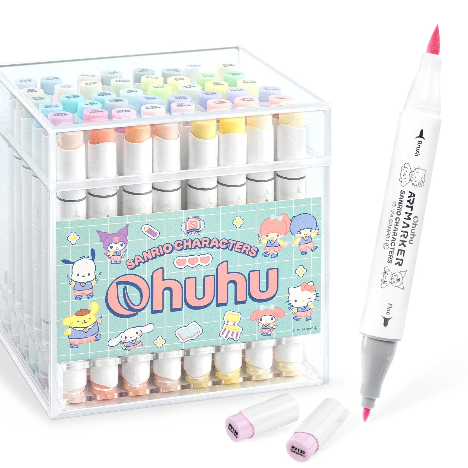 サンリオ　キャラクターズコラボ限定マーカーペン48色 サンリオキャラクターズ×Ohuhu 】イラストマーカー 48色 – Ohuhu Japan