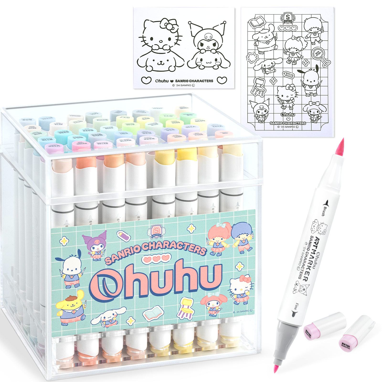 【 サンリオキャラクターズ×Ohuhu 】　　イラストマーカー 48色