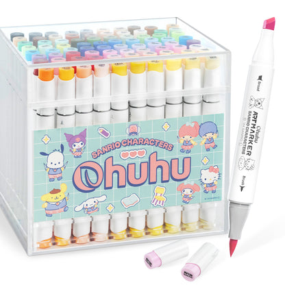 【 サンリオキャラクターズ×Ohuhu 】イラストマーカー 80色