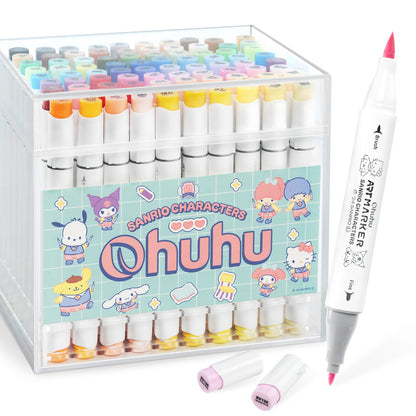 【 サンリオキャラクターズ×Ohuhu 】イラストマーカー 80色