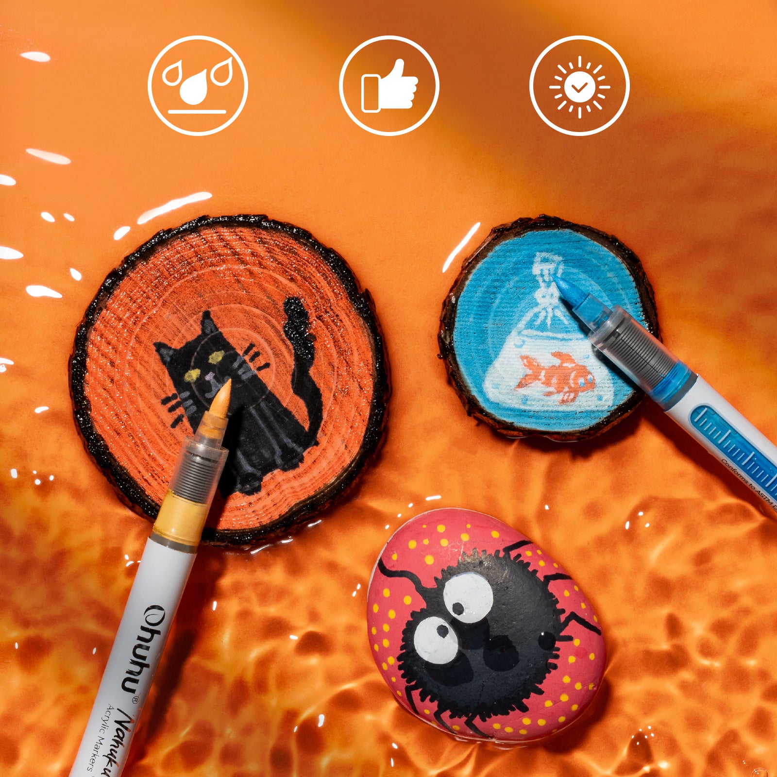 Ohuhu Nahuku 直液式アクリルマーカー 44色48本セット – Ohuhu Japan