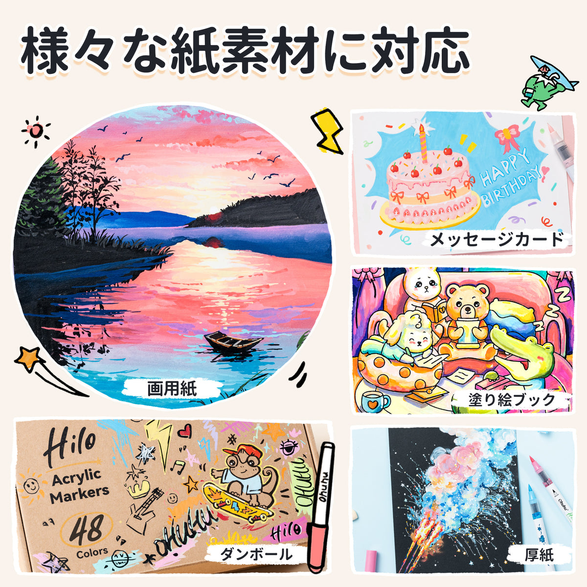 Ohuhu Hiloシリーズ直液式アクリルマーカー
