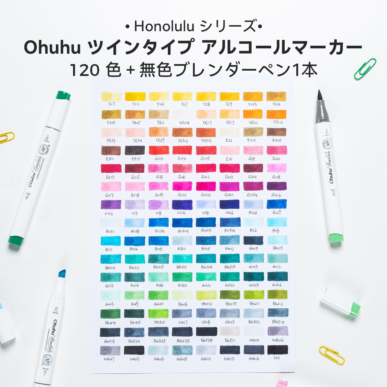 Ohuhu Honolulu イラストマーカー 120色