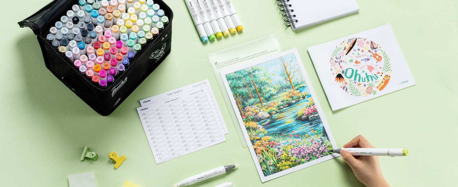 Ohuhu Honolulu イラストマーカー 120色 – Ohuhu Japan