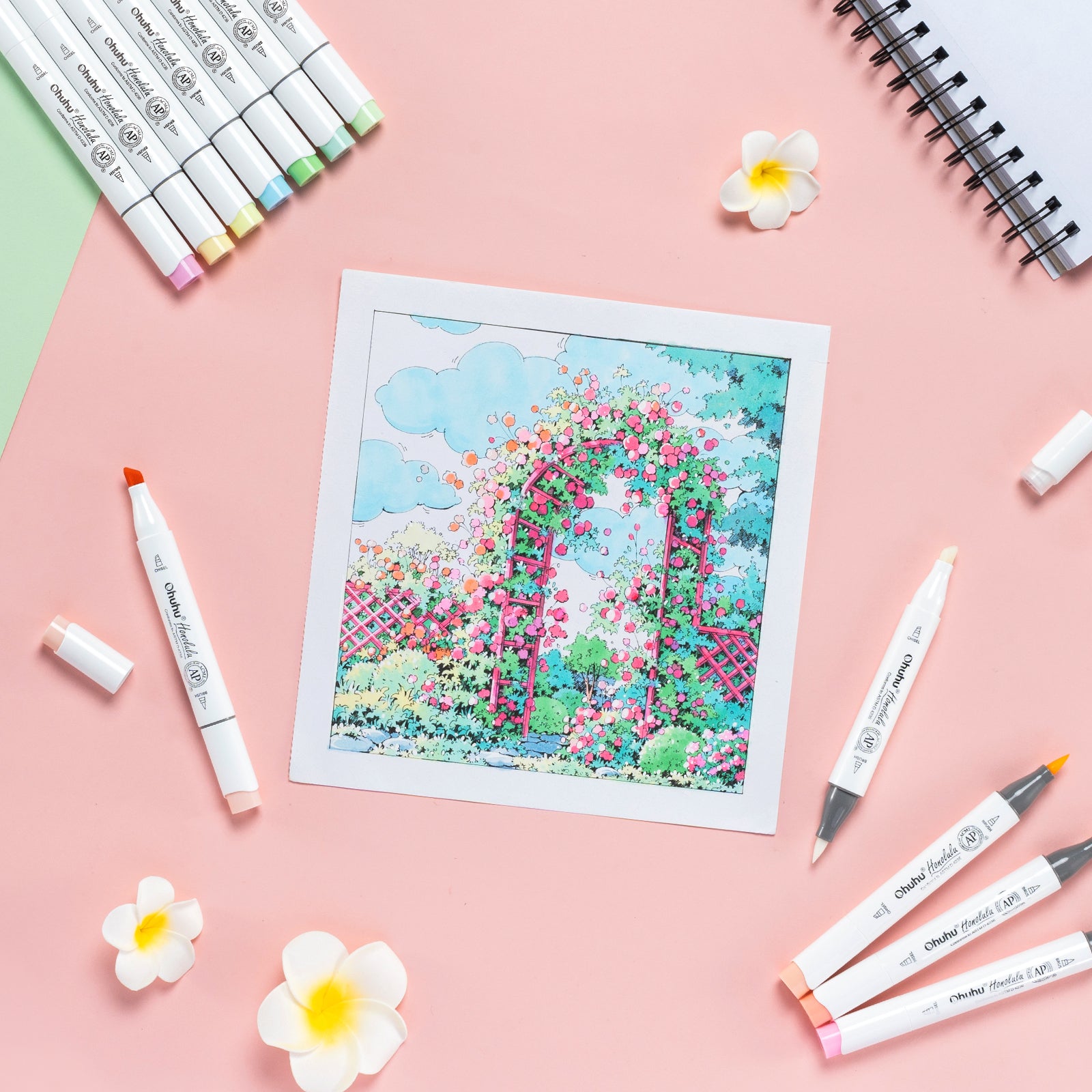 Ohuhu Honolulu イラストマーカー 48パステルカーラー Sweetness系