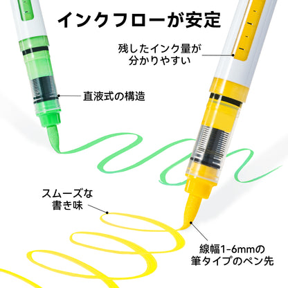 Ohuhu Kahukuシリーズ直液式アクリルマーカー72色セット（筆タイプ）