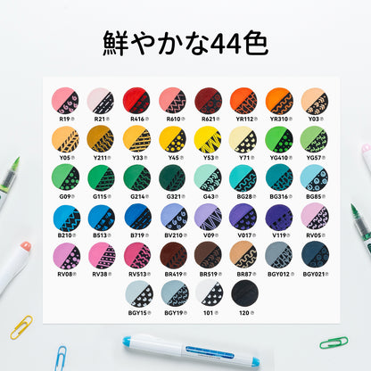 Ohuhu Nahuku 直液式アクリルマーカー  44色48本セット