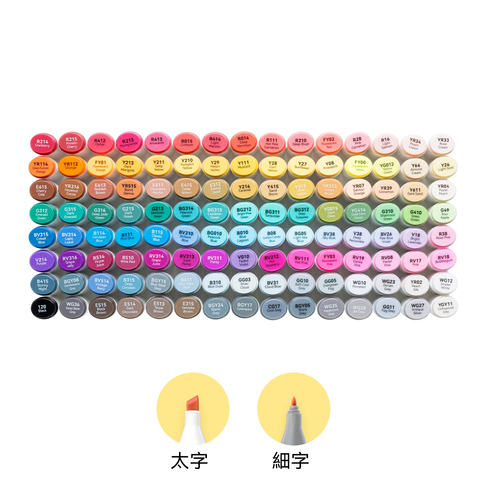 Ohuhu Oahu イラストマーカー 120色 太細両端