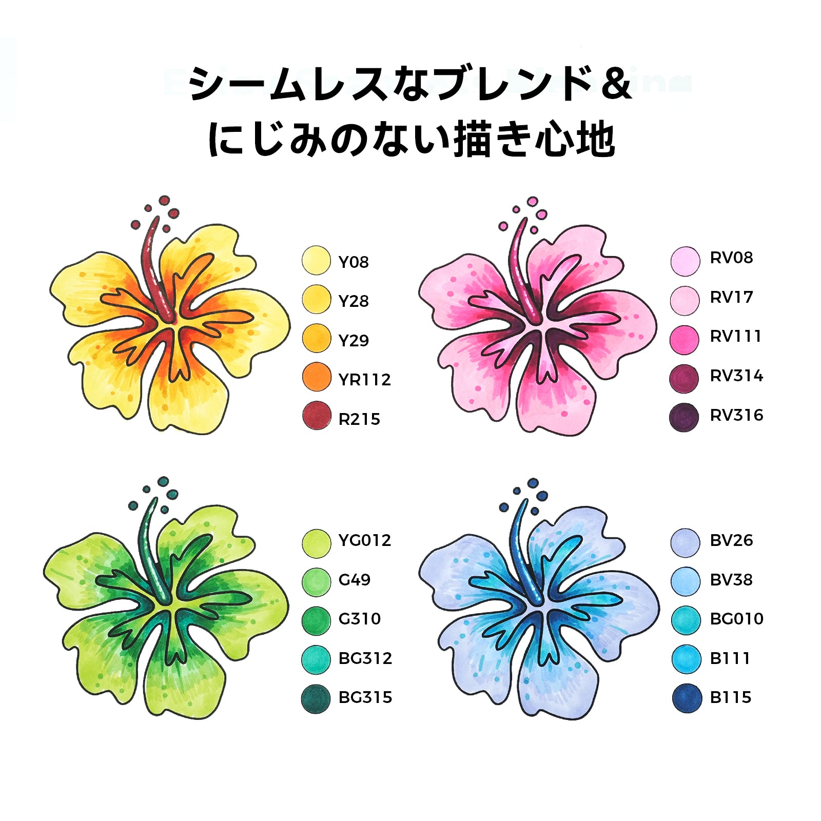 Ohuhu Oahu イラストマーカー 100色 太細両端