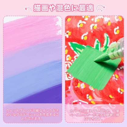 Ohuhu 直液式アクリルマーカー 24色セット- Waimoku