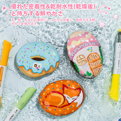 Ohuhu 直液式アクリルマーカー 24色セット- Waimoku