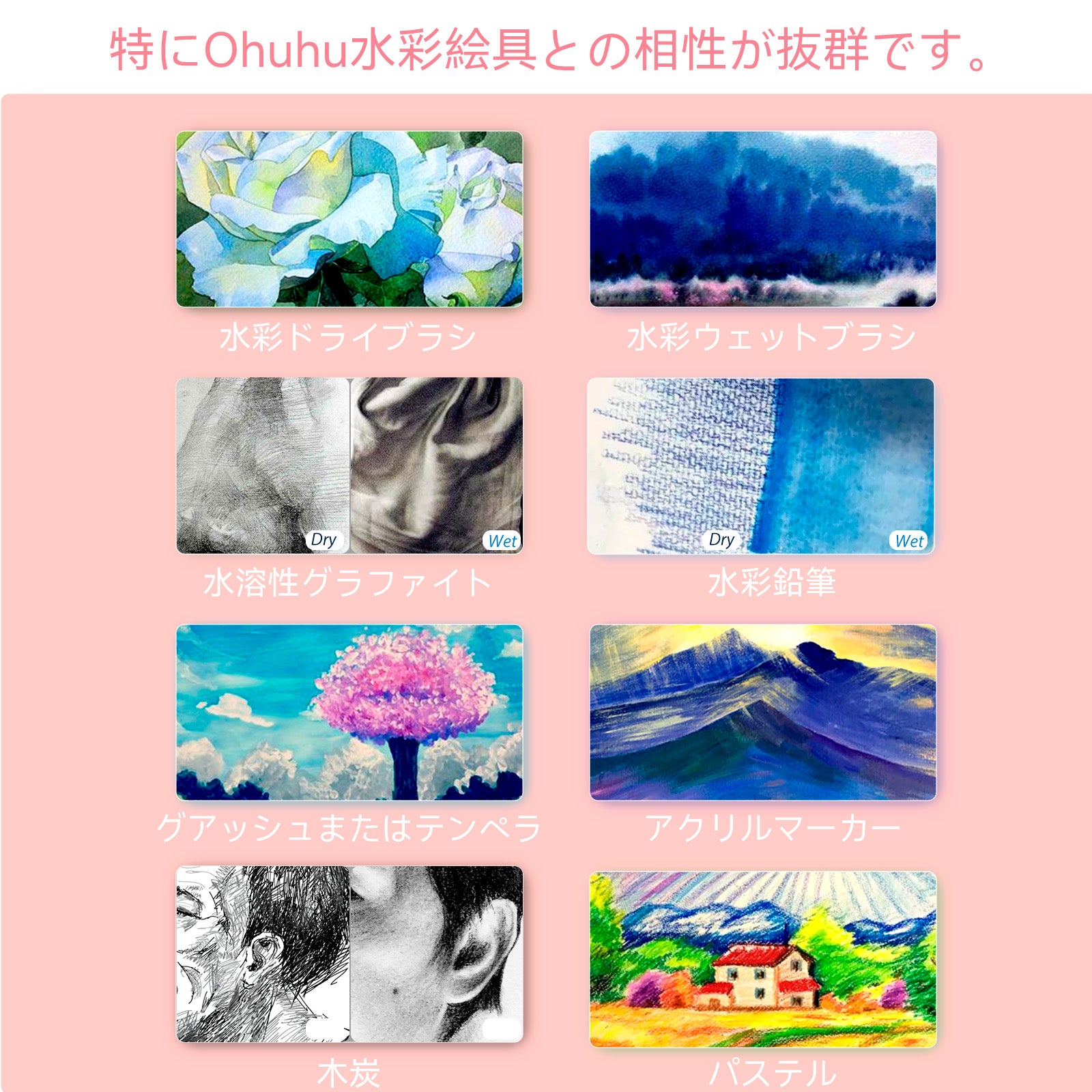 Ohuhu ブロックタイプ水彩紙スケッチブック 2冊セット – Ohuhu Japan