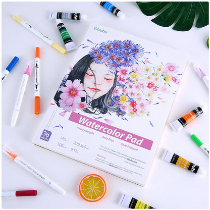 Ohuhu ブロックタイプ水彩紙スケッチブック 2冊セット