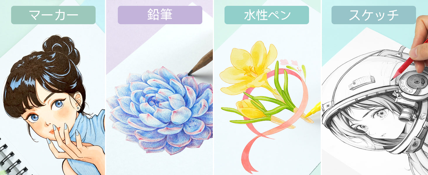 Ohuhu両面使えるスパイラルリングタイプスケッチブック – Ohuhu Japan