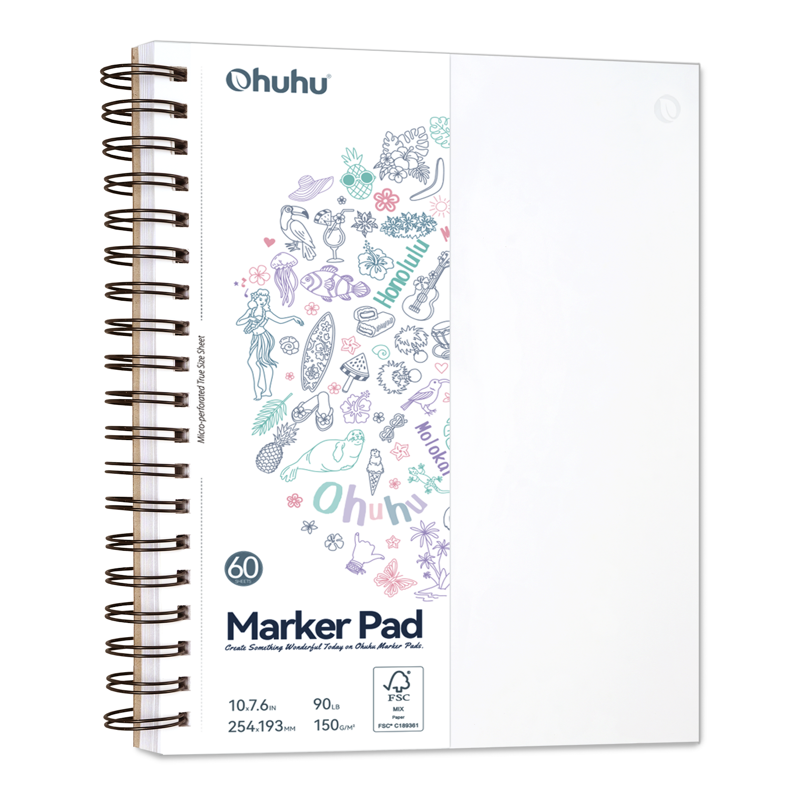 Ohuhu両面使えるスパイラルリングタイプスケッチブック