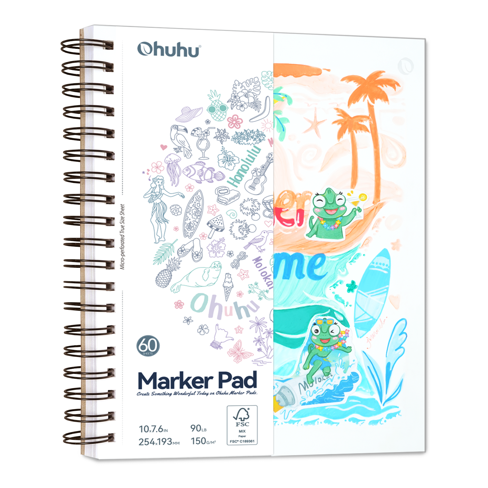 Ohuhu両面使えるスパイラルリングタイプスケッチブック