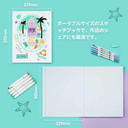 Ohuhu 両面使えるスケッチブック  天のり製本