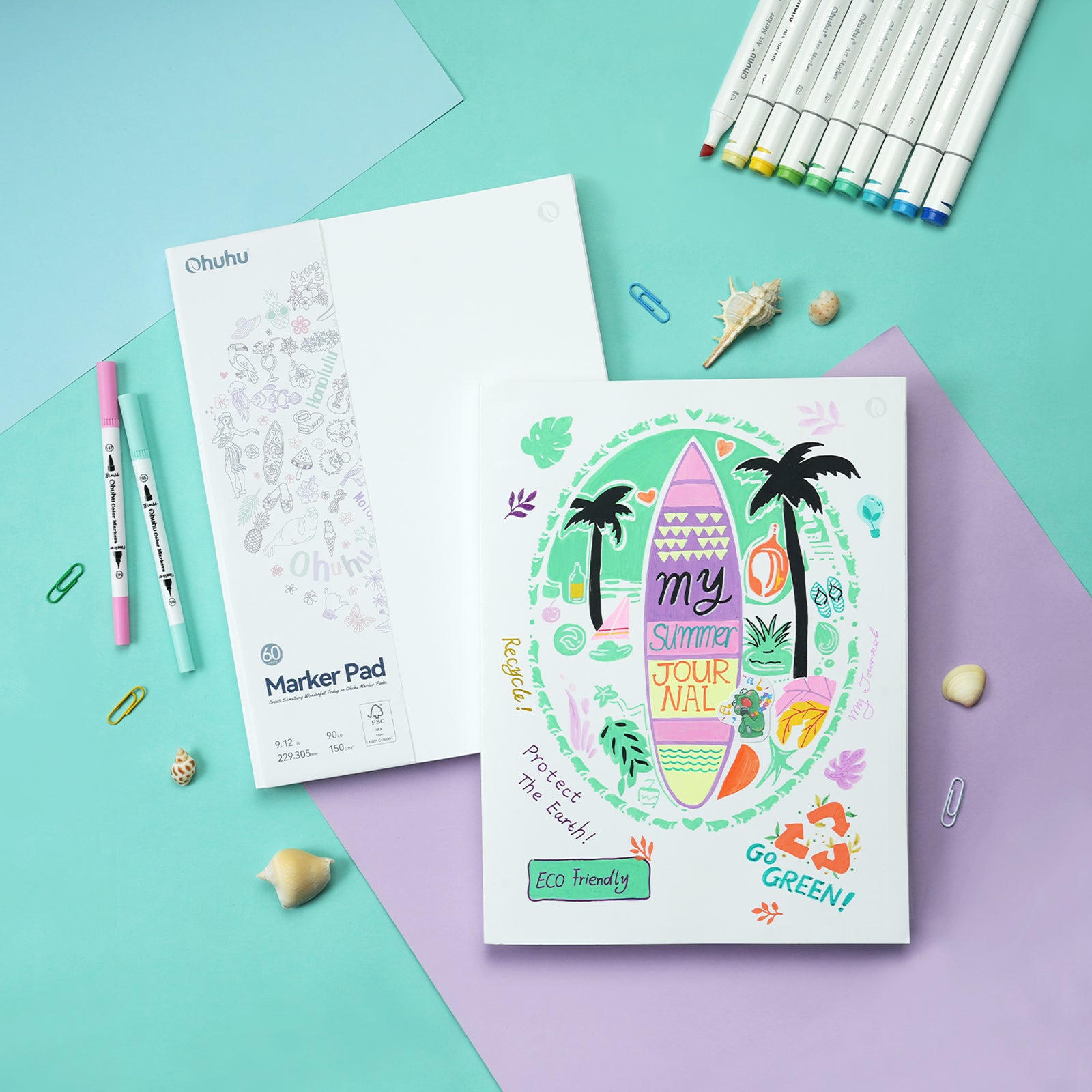 Ohuhu 両面使えるスケッチブック  天のり製本