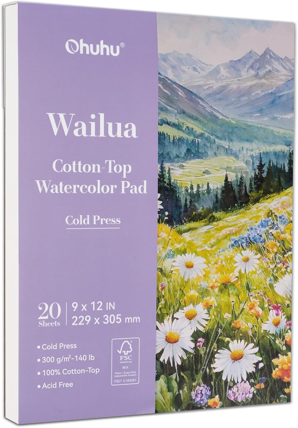 Ohuhu Wailuaシリーズ コットン水彩紙（中目）