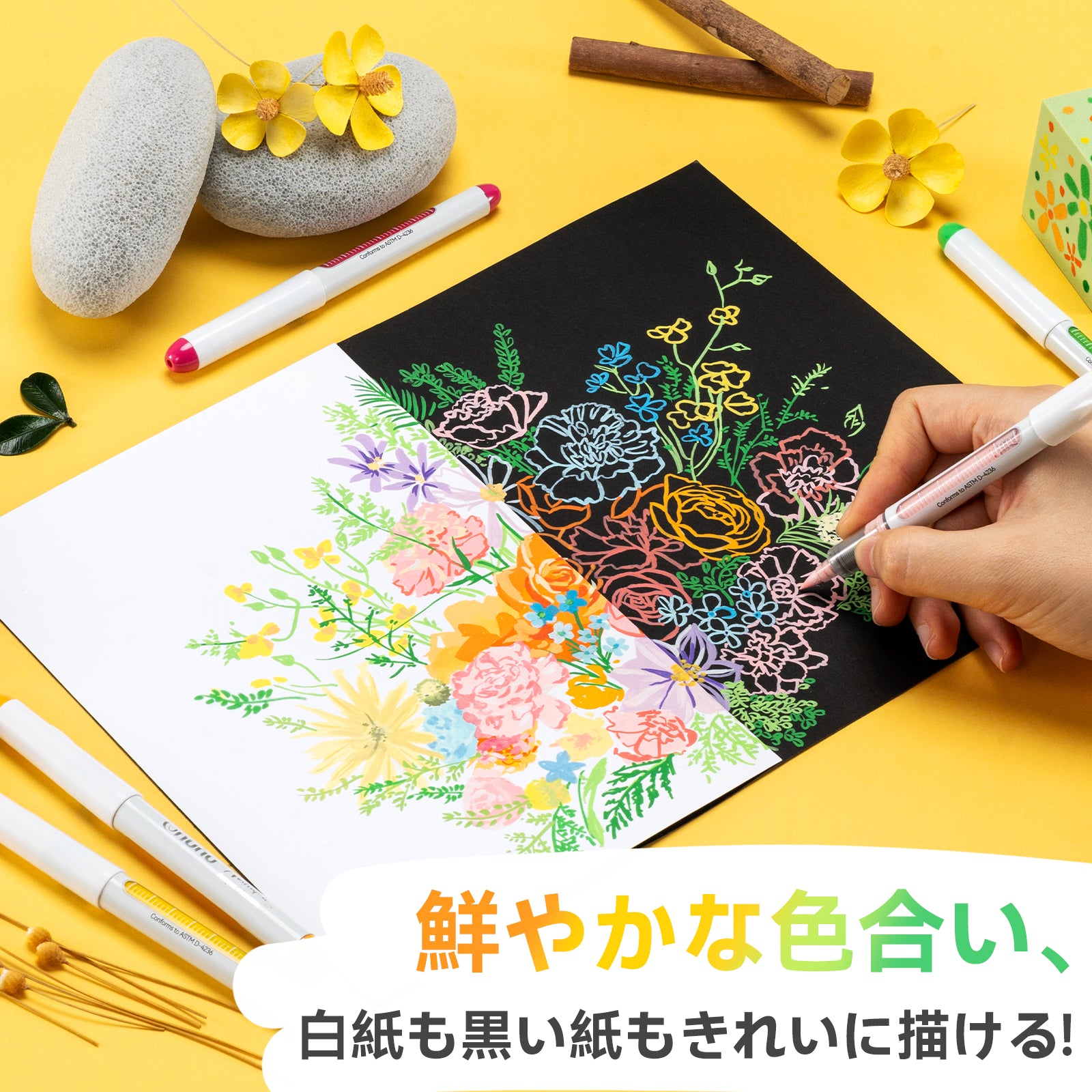 Ohuhu Nahuku 直液式アクリルマーカー 44色48本セット – Ohuhu Japan