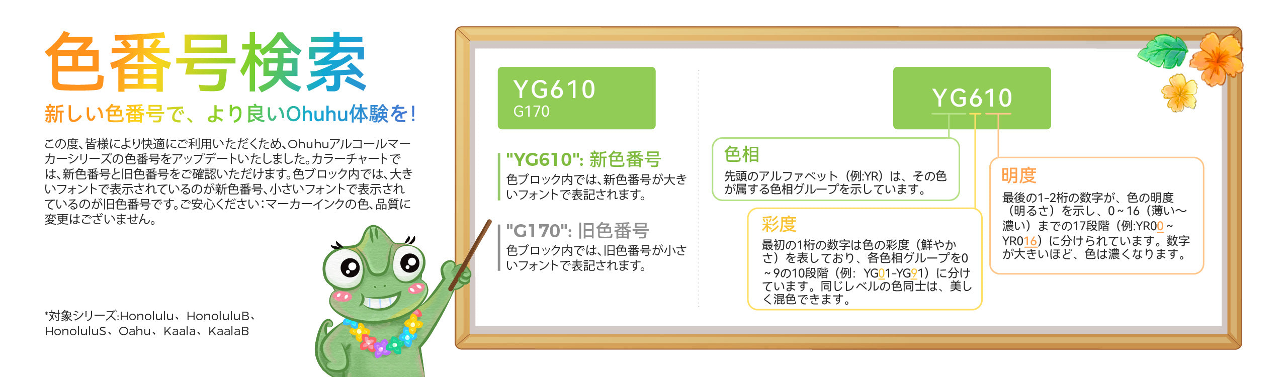 色番号検索 – Ohuhu Japan