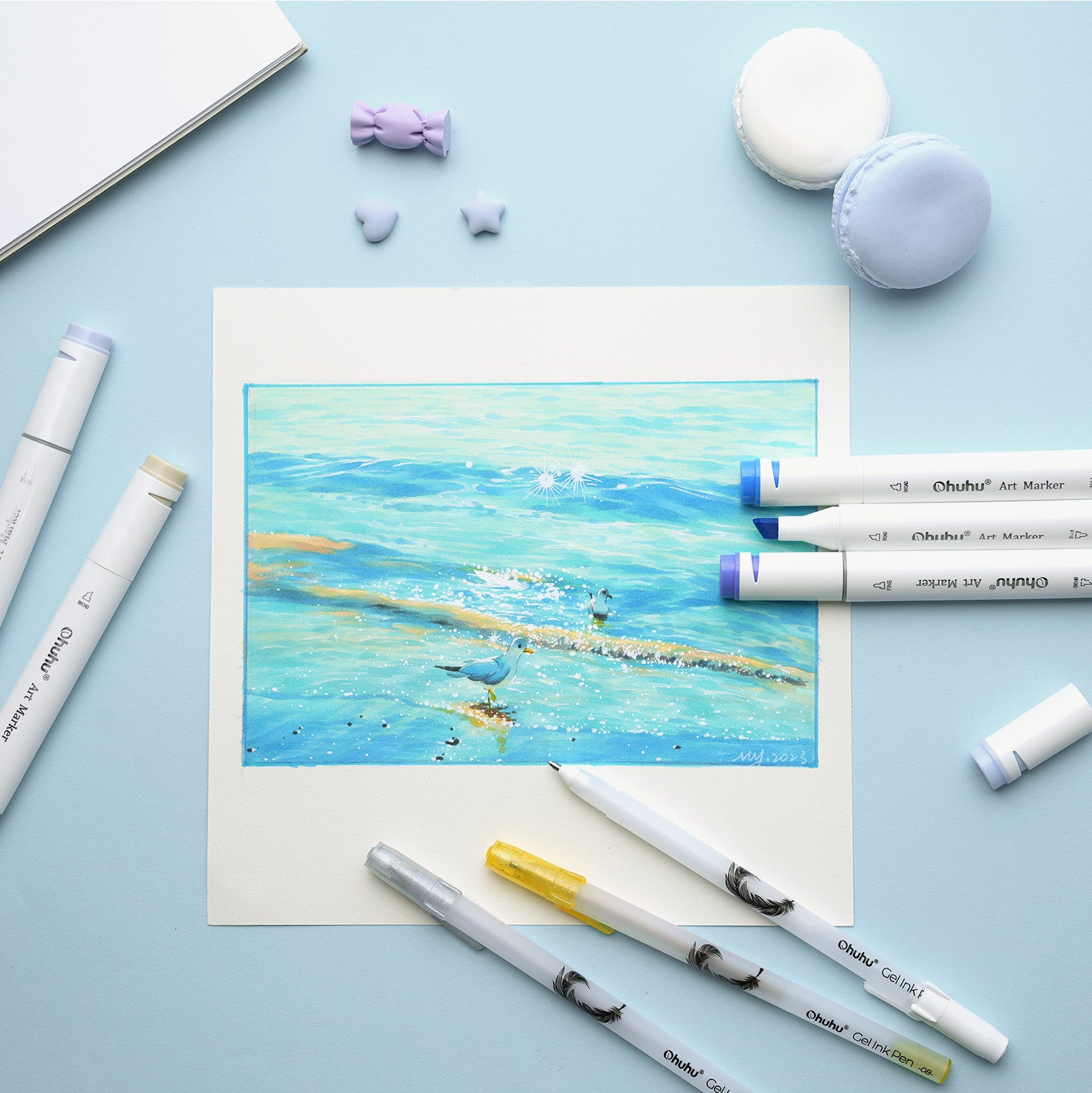 Ohuhu ゲルインクボールペン 12色