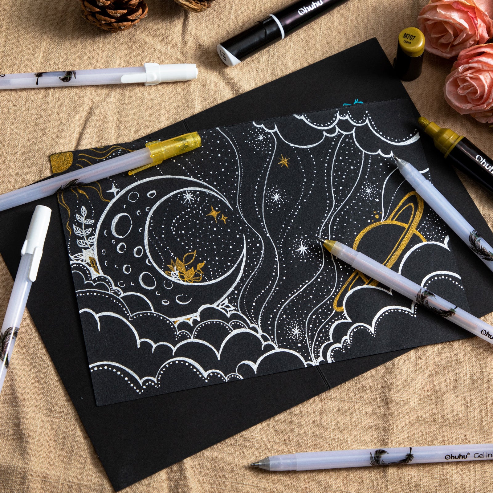 Ohuhu ゲルインクボールペン 12色