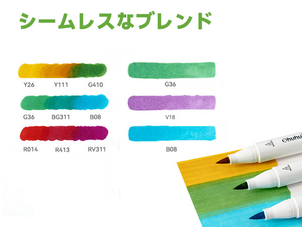 Ohuhu Honolulu イラストマーカー 168色 – Ohuhu Japan