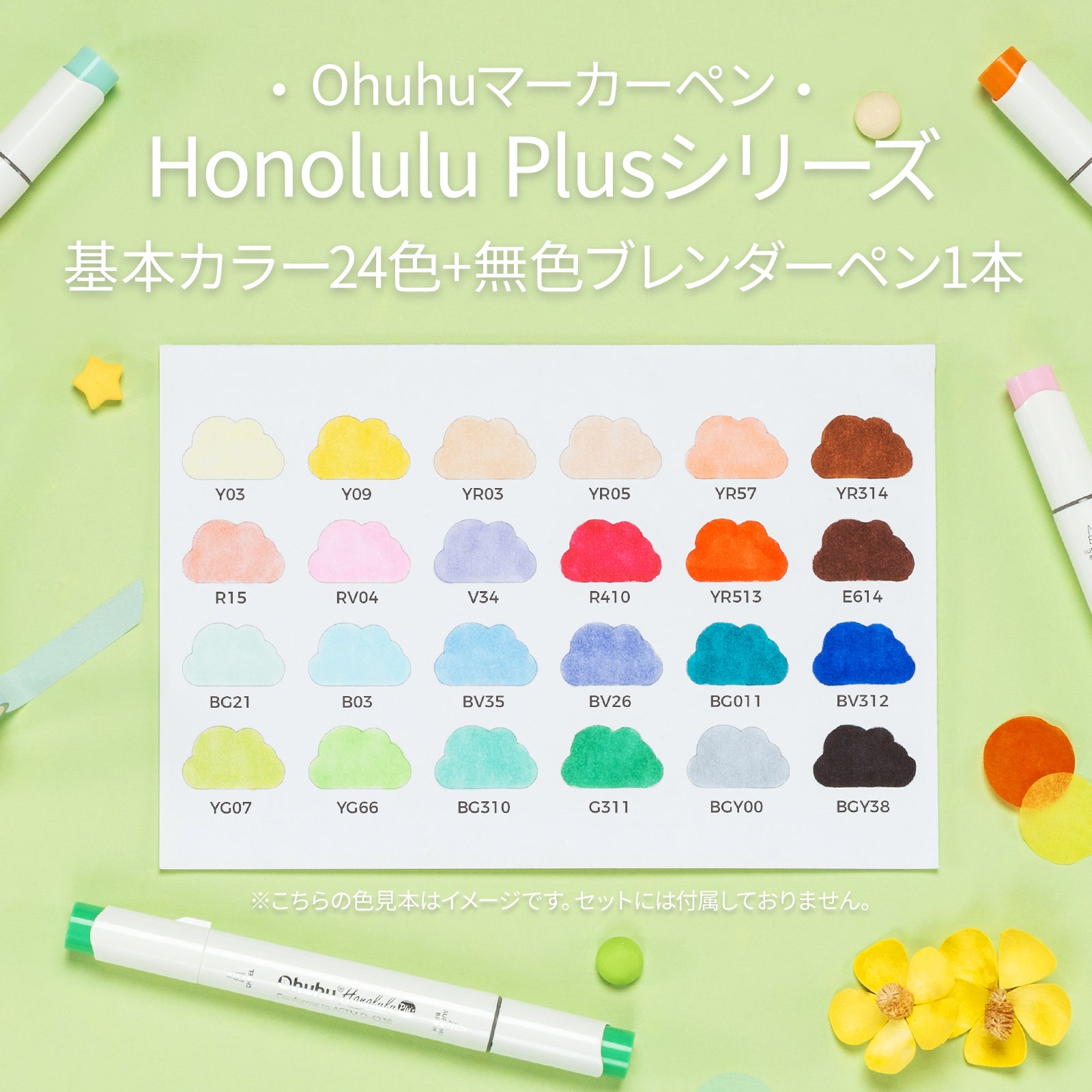 Ohuhu Honolulu Plus イラストマーカー  プレミアムブラシ・太字