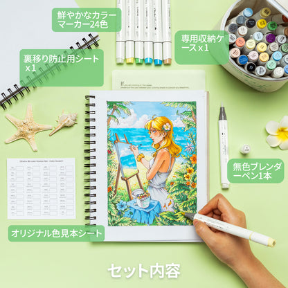 Ohuhu Honolulu Plus イラストマーカー  プレミアムブラシ・太字