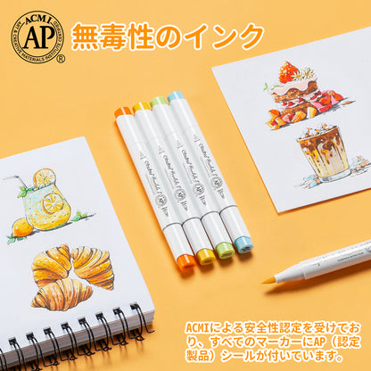 Ohuhu Honolulu S 48色 イラストマーカー  筆・ソフトチゼル