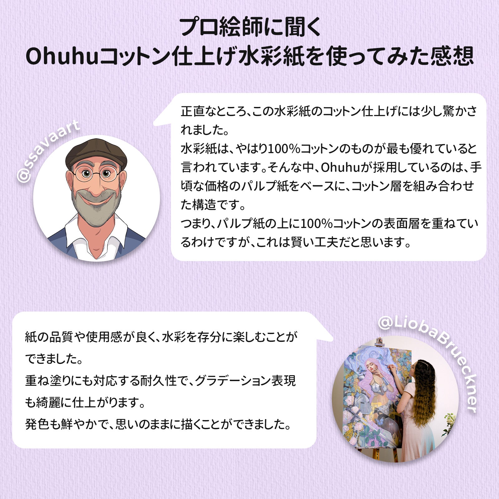 Ohuhu Wailuaシリーズ コットン水彩紙（中目）