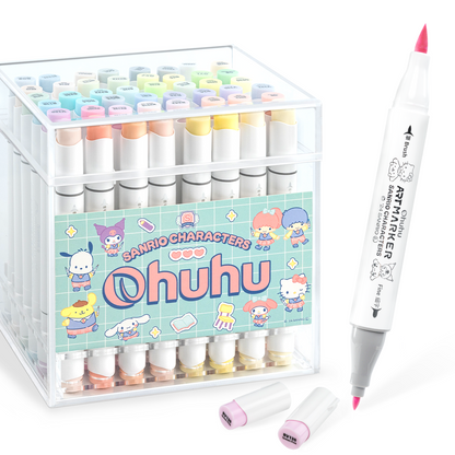 【 サンリオキャラクターズ×Ohuhu 】　　イラストマーカー 48色