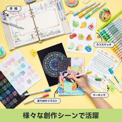 Ohuhu Wai Momiシリーズボールペンタイプアクリルマーカー36色セット